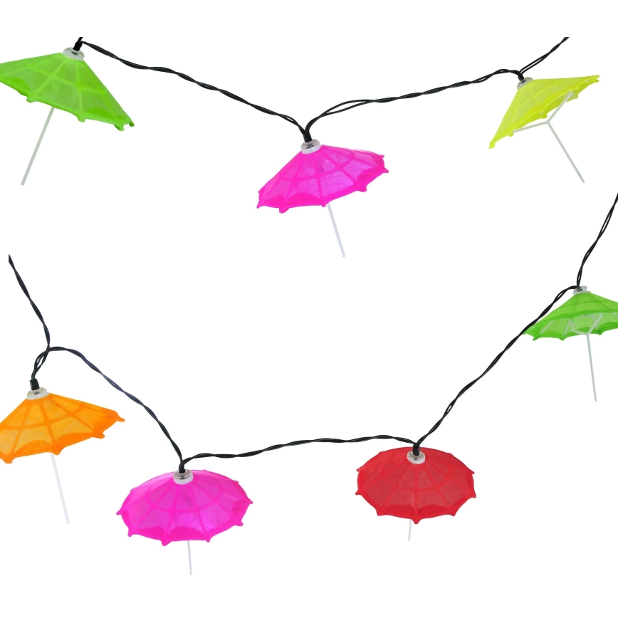 LED Solarljusslinga 10xLED/1,2V 300 mAh 3,8 m IP44 parasoller