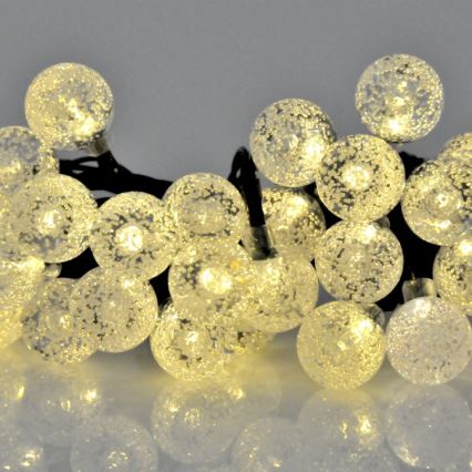 LED Solcellsljusslinga 30xLED/8 funktioner 300 mAh 4,9m IP44 varmvit