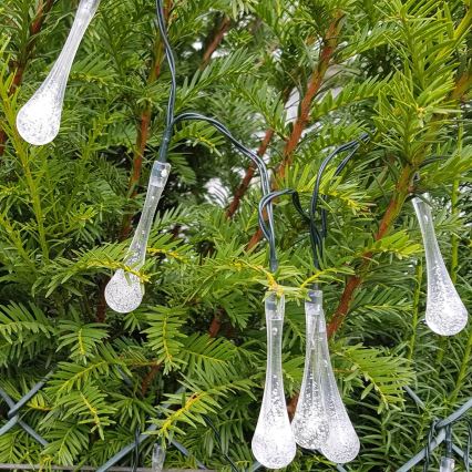 LED Solcellskedja ICE 30xLED/1,2V 300 mAh IP44