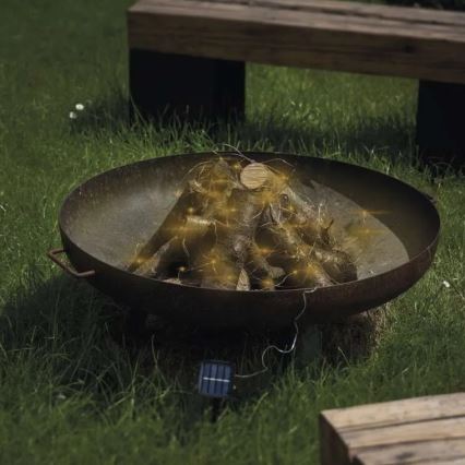 LED Solcellsljusslinga LED/2,4W/1,2V 1xAA 15 m IP44 3000K 600 mAh