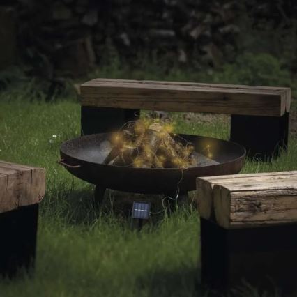 LED Solcellsljusslinga LED/2,4W/1,2V 1xAA 15 m IP44 3000K 600 mAh