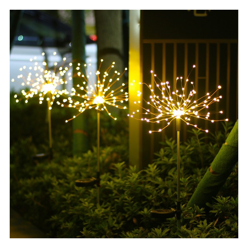 LED Solcell Dekorationslampa 140xLED/1,2V 3000K 84 cm 600 mAh IP44