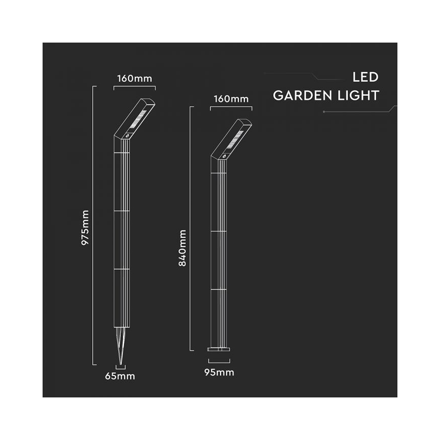 LED solcellslampa 2 i 1 LED/1,5W/3,7V IP65 1500 mAh