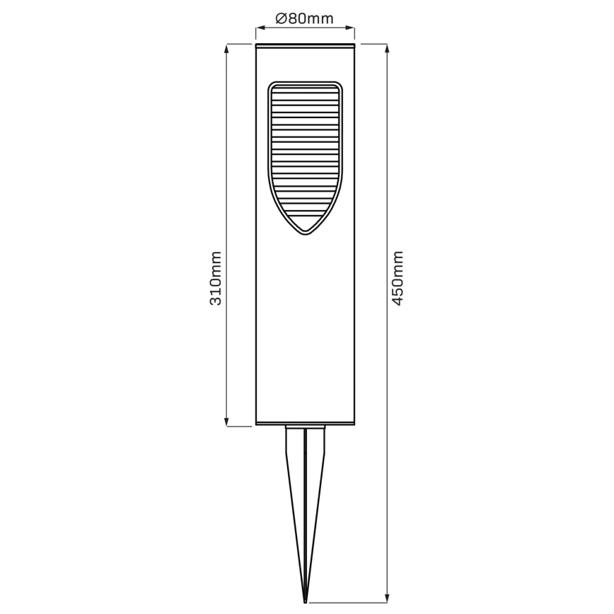 LED solcellslampa ADDIS LED/1,2V 600 mAh IP44 svart