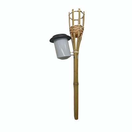 LED-solcellslampa BAMBOO, 1,2 V, 150 mAh, 1800 K, 56 cm, IP44, beige