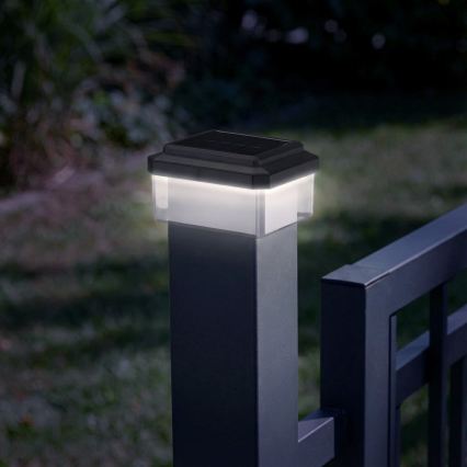 LED solcellslampa ELVO LED/4,5W/1,2V 300 mAh IP44 svart