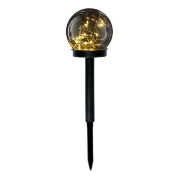 LED-solcellslampa GLEAM LED/1,2V 3000K IP44 40 mAh rökfärgad/svart