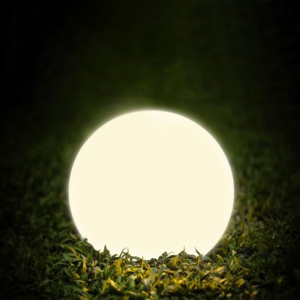 LED-solcellslampa KULA LED/3,7V 3000/4000/6500K Ø 40 cm 2000 mAh IP65 vit