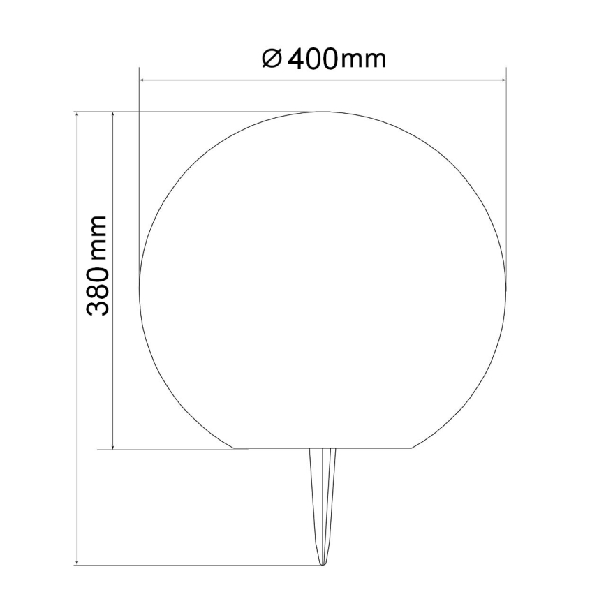 LED-solcellslampa KULA LED/3,7V 3000/4000/6500K Ø 40 cm 2000 mAh IP65 vit