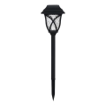 LED solcellslampa LAWN LED/1,2V 100 mAh 3000K 44 cm IP44 svart