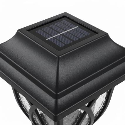 LED solcellslampa LAWN LED/1,2V 100 mAh 3000K 44 cm IP44 svart