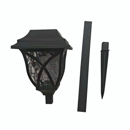 LED solcellslampa LAWN LED/1,2V 100 mAh 3000K 44 cm IP44 svart