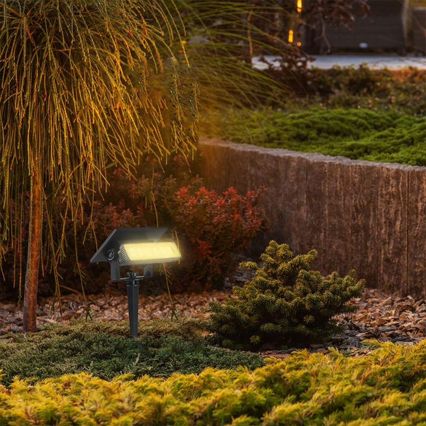 LED Solcellslampa 2-i-1 LED/0,9W/3,7V 3000K IP65 1200 mAh svart