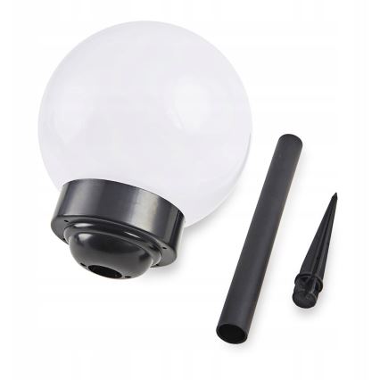 LED-solcellslampa LED/1,2V 6500K 200 mAh Ø 10 cm IP44 vit/svart