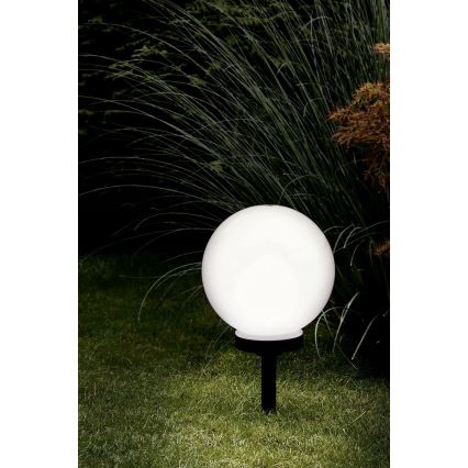 LED solcellslampa LED/1,2V 6500K 200 mAh Ø 25 cm IP44 vit/svart