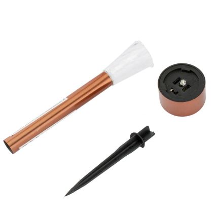 LED Solcellslampa LED/2V 40 mAh IP44 kopparfärgad