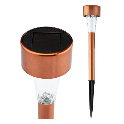 LED Solcellslampa LED/2V 40 mAh IP44 kopparfärgad