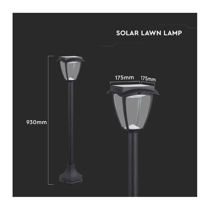 LED Solarlampa LED/2W/230V 93 cm 3000/6000K IP65 2200 mAh