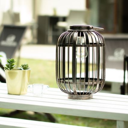 LED Solcellslampa LORETA 1xE27/1,2V 600 mAh IP44