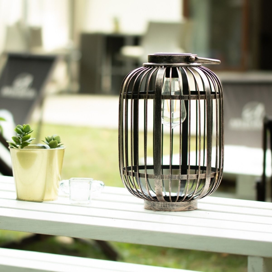 LED Solcellslampa LORETA 1xE27/1,2V 600 mAh IP44