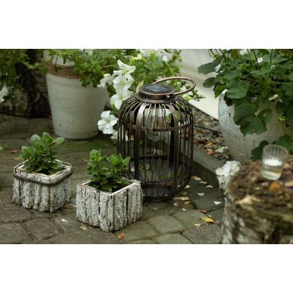 LED Solcellslampa LORETA 1xE27/1,2V 600 mAh IP44