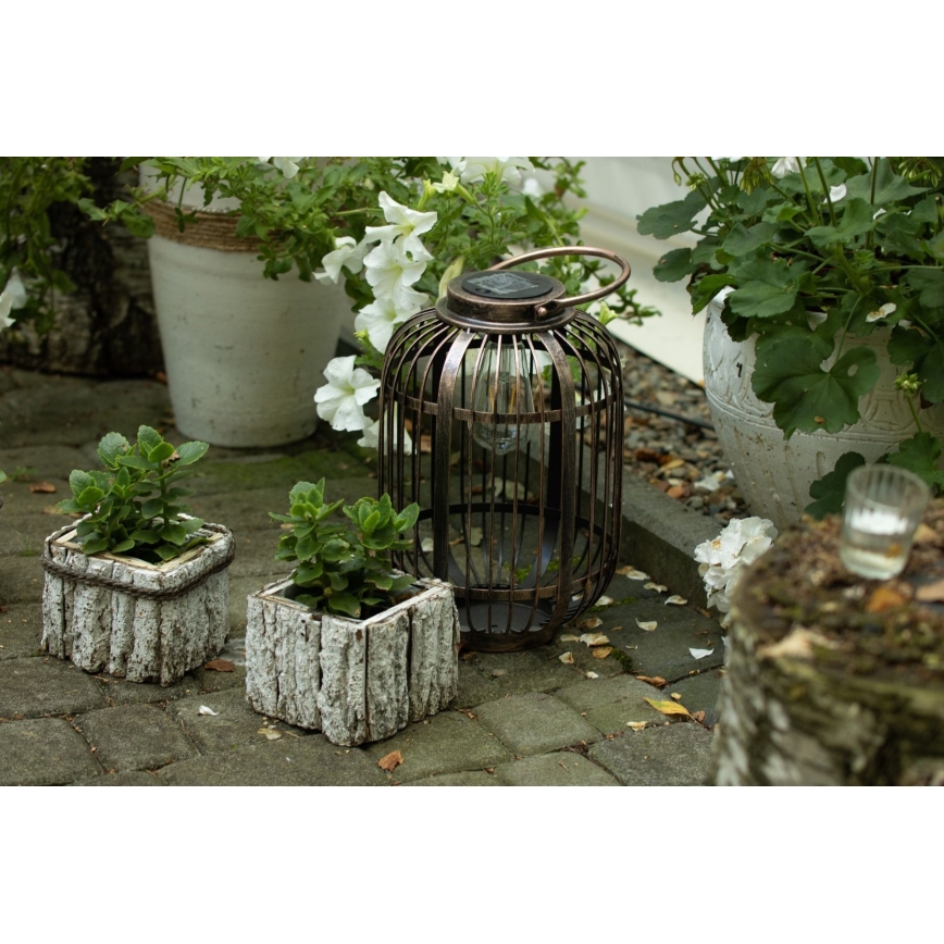 LED Solcellslampa LORETA 1xE27/1,2V 600 mAh IP44