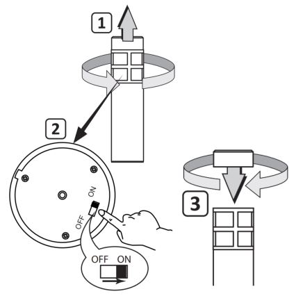 LED Solarlampa MARK LED/1,2V 200 mAh IP44