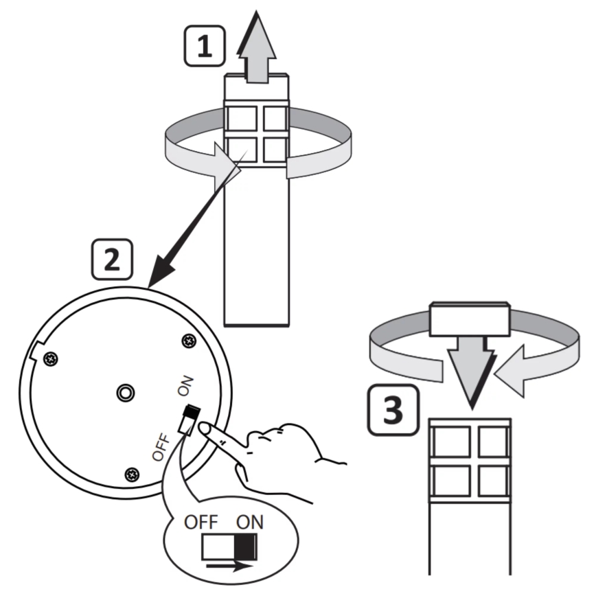 LED Solarlampa MARK LED/1,2V 200 mAh IP44