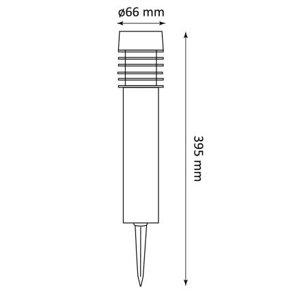 LED solcellslampa MARTIN LED/1,2V 150 mAh IP44 svart