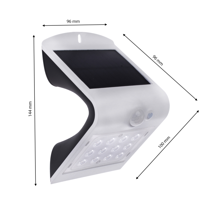 LED Solcellslampa med rörelse- och skymningssensor LED/1,5W/1200 mAh 3,7V IP65