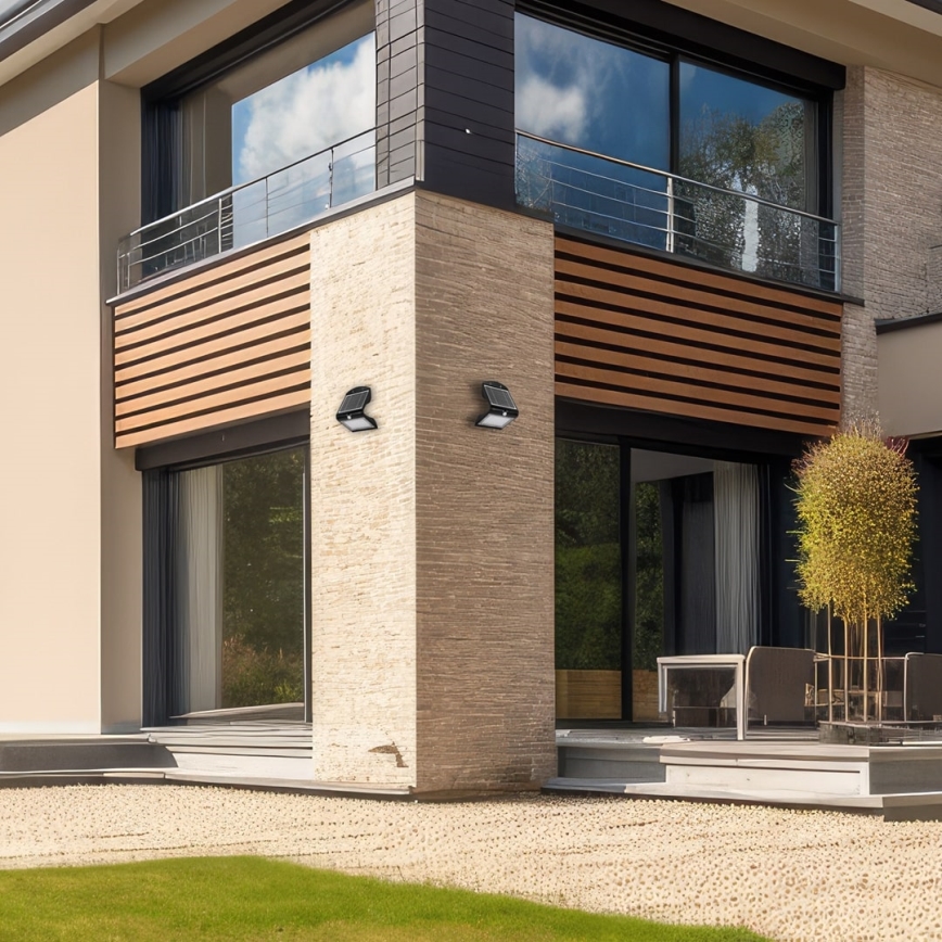 LED Solcellslampa med rörelse- och skymningssensor LED/3,2W/2000 mAh 3,7V IP65