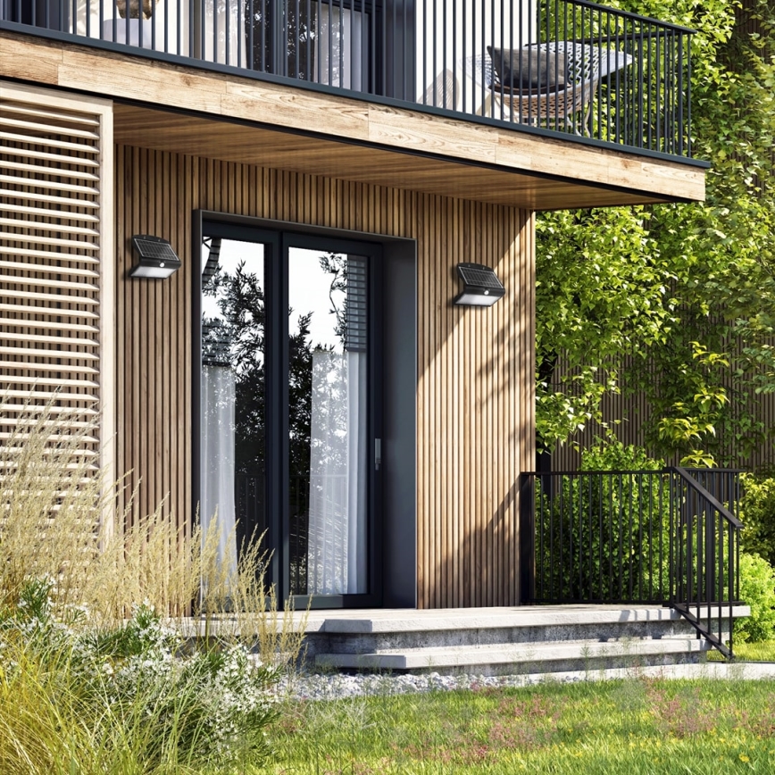 LED Solcellslampa med rörelse- och skymningssensor LED/6,8W/4000 mAh 3,7V IP65