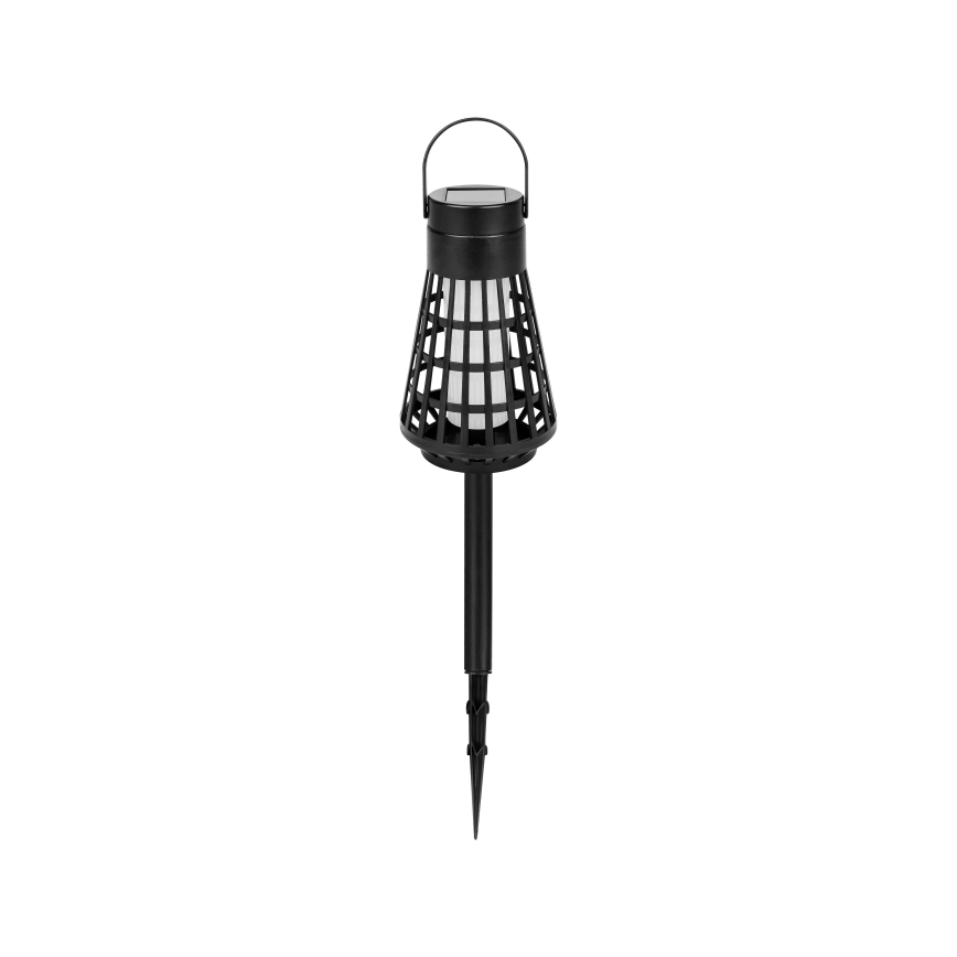 LED-solcellslampa med sensor 2-i-1 LED/1W/3,7V IP54 300 mAh svart