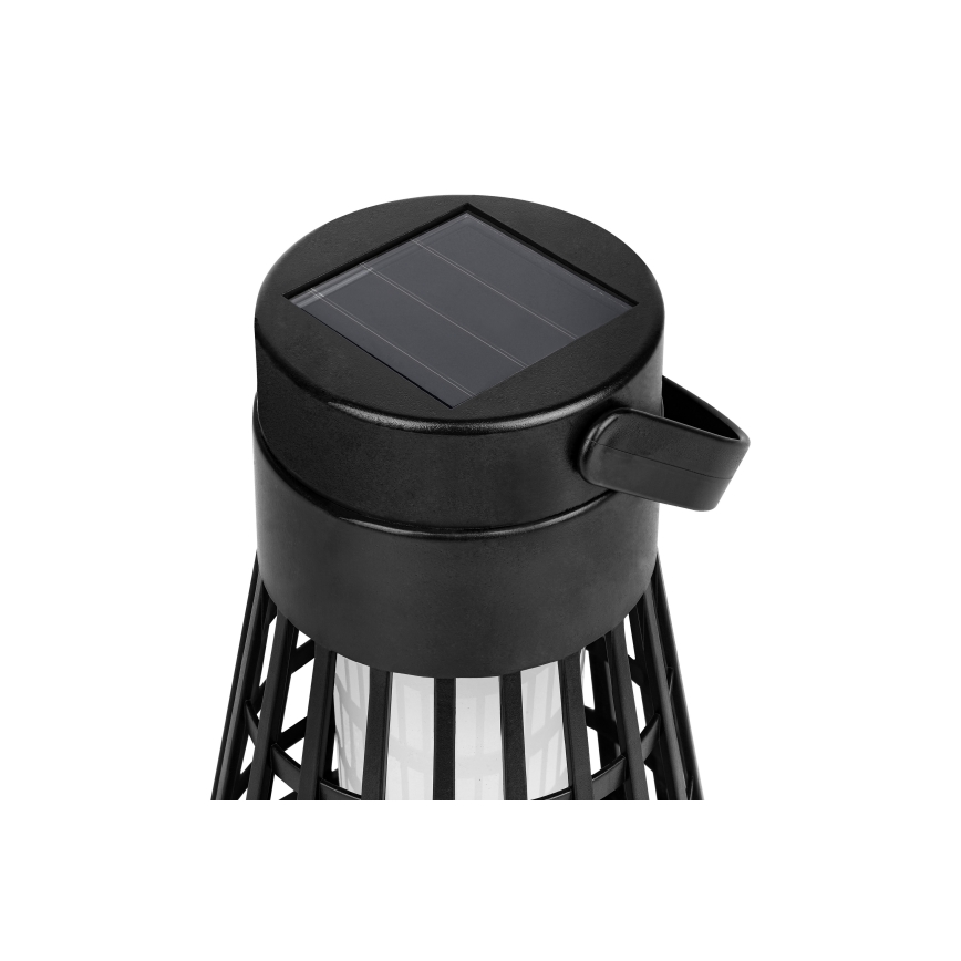 LED-solcellslampa med sensor 2-i-1 LED/1W/3,7V IP54 300 mAh svart