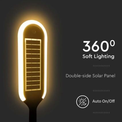 LED Solarlampa med sensor BOLLARD LED/5W/5,5V 70 cm 3000K IP65 2000 mAh