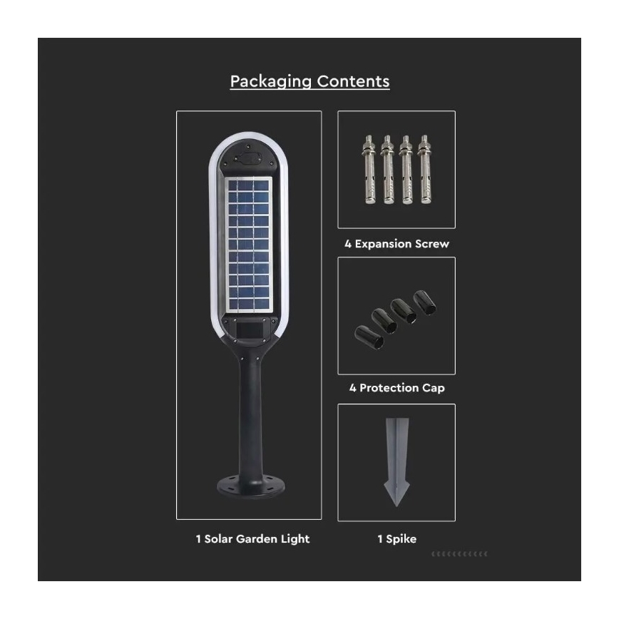 LED Solcellslampa med sensor BOLLARD LED/5W/5,5V 70 cm 4000K IP65 2000 mAh