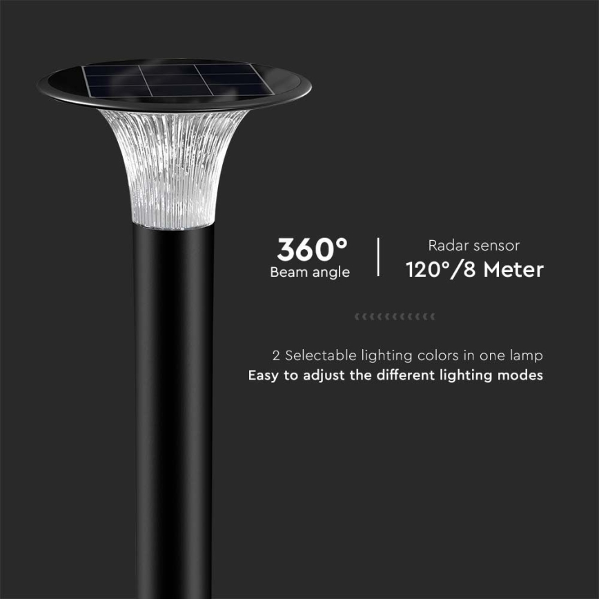 LED Solarlampa med sensor LED/15W/3,2V 4000K/6000K IP65 6000 mAh