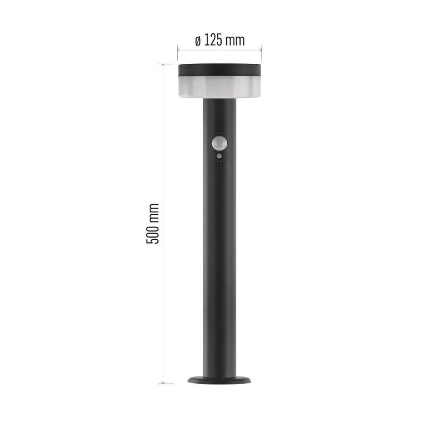 LED solcellslampa med sensor LED/2W/3,7V 1200 mAh IP44 50 cm