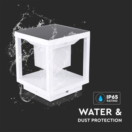 LED Solarlampa med sensor LED/2W/5,5V 3000K IP65 2600 mAh vit