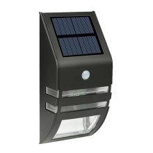 LED Solcellslampa med sensor LED/3,7V IP44 svart