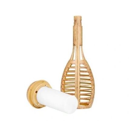 LED-solcellslampa MINISPARK BAMBOO LED/1,8W/5,5V IP44 600 mAh beige