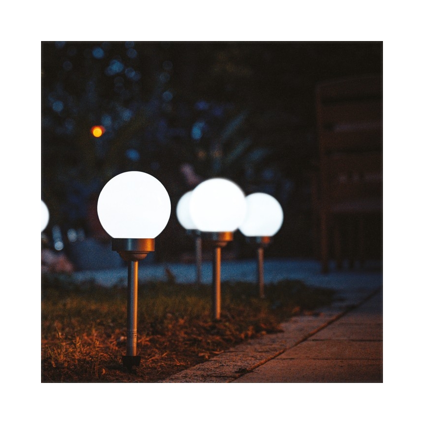 LED-solcellslampa SPHERE, 1,2 V, 4000 K, IP44, 200 mAh, Ø 20 cm