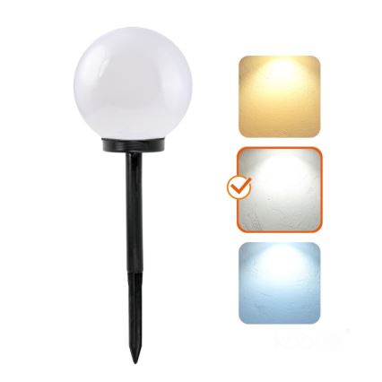 LED-solcellslampa SPHERE, 1,2 V, 4000 K, IP44, 200 mAh, Ø 20 cm