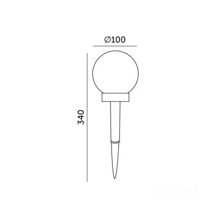 LED-solcellslampa SPHERE LED/1,2V 4000K IP44 40 mAh Ø 10 cm