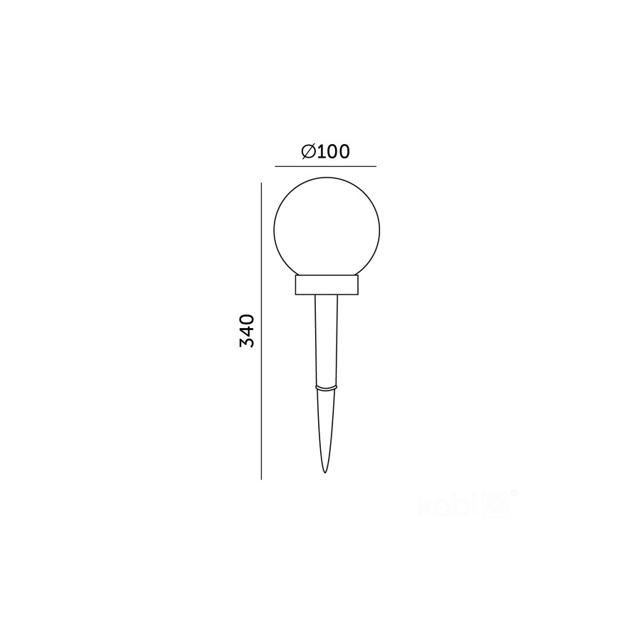 LED-solcellslampa SPHERE LED/1,2V 4000K IP44 40 mAh Ø 10 cm