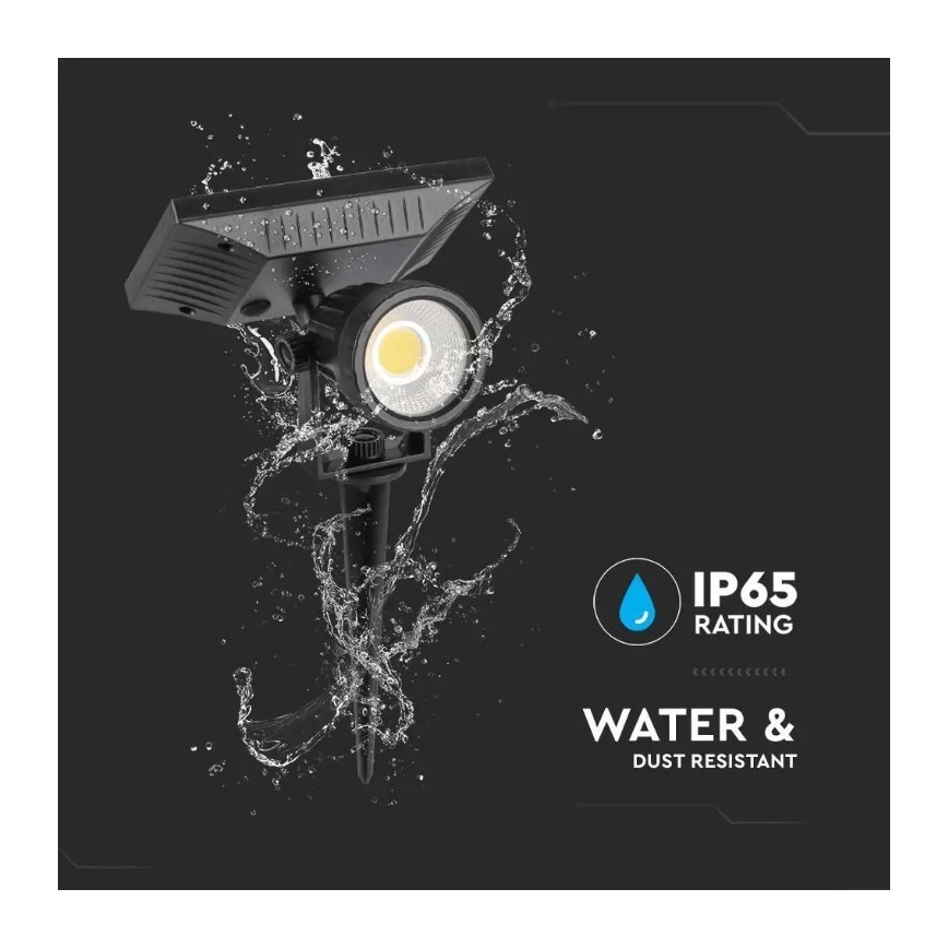 LED Solcellslampa SPIKE LED/2W/5,5V IP65 4000K 1200 mAh