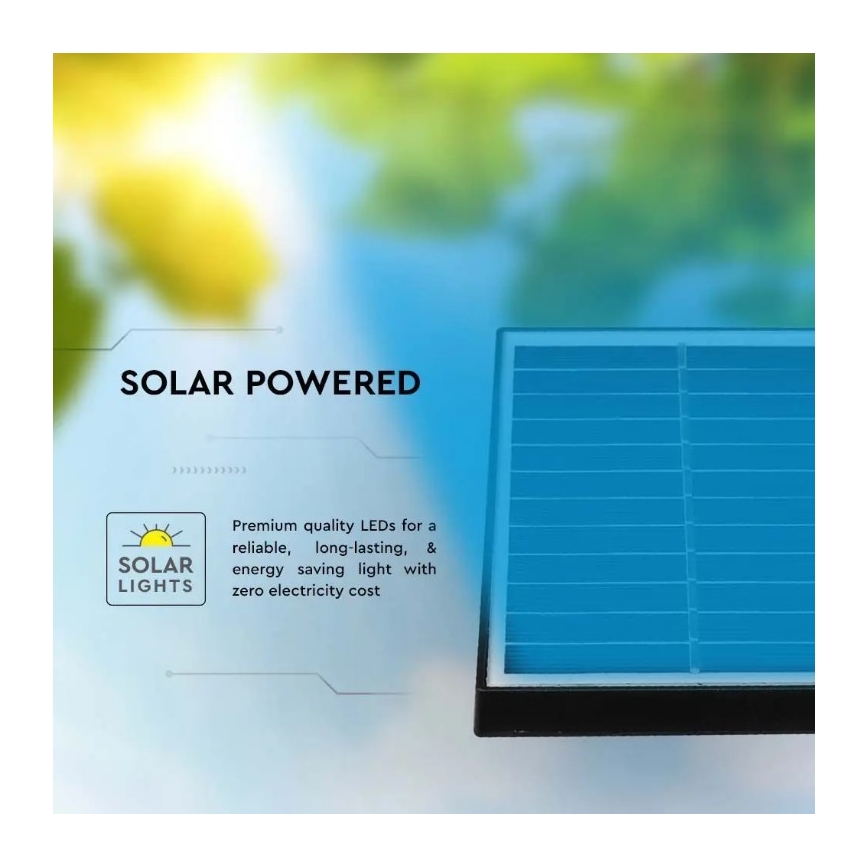 LED Solcellslampa SPIKE LED/2W/5,5V IP65 6400K 1200 mAh