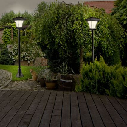 LED solcellslampa TIRANA LED/1,6W/1,2V 600 mAh IP44 svart