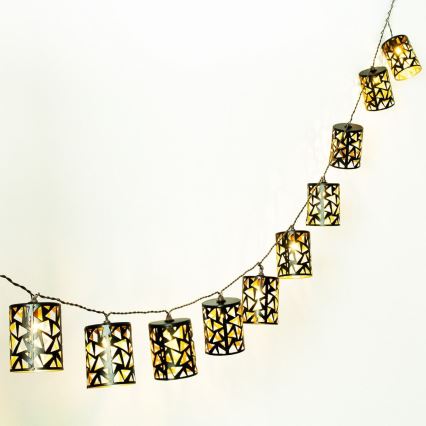 LED Solcellsljusslinga 10xE12/3,65m 600 mAh IP44 varmvit
