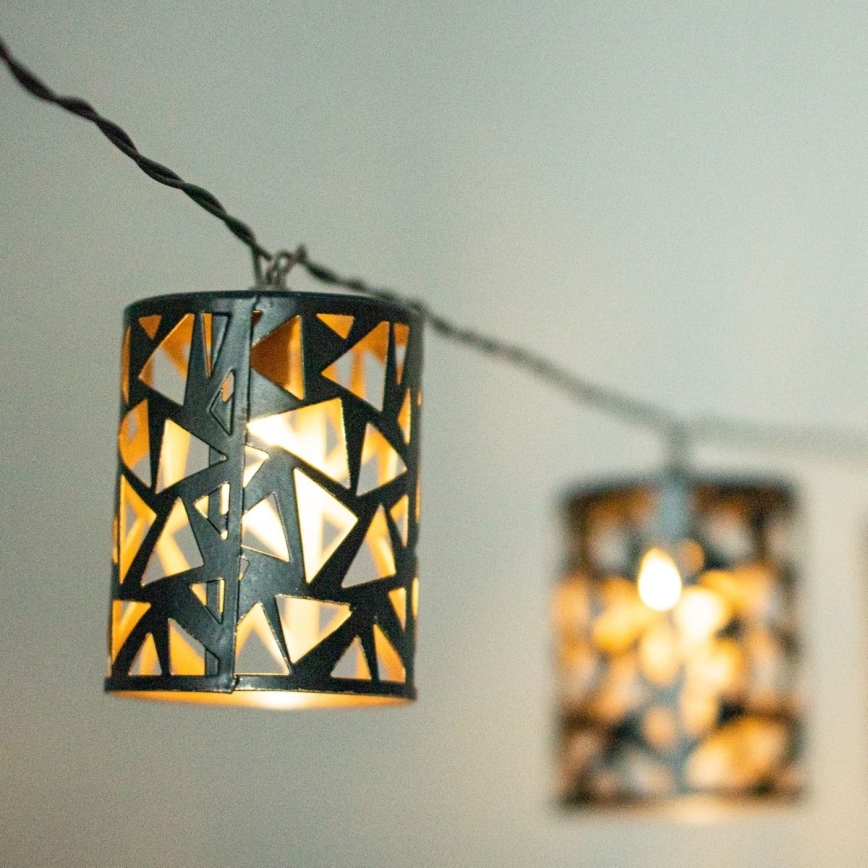 LED Solcellsljusslinga 10xE12/3,65m 600 mAh IP44 varmvit